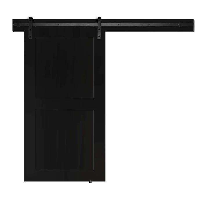 2 Panel Black Bullet Resistant Barn Door || UL752 Level 3